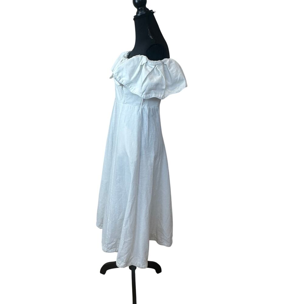 Sea New York White Strapless Midi Dress Size 10 Bridal Cotton Designer $445 - Picture 11 of 13